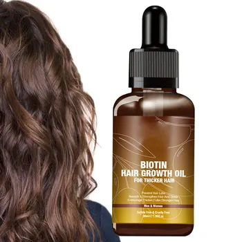 Biotinas Maitinamasis Plaukų Augimą Aliejus | Natūralus Plaukų Aliejus, skirtas Plaukų Augimo ir Pažeistų Plaukų | Organinių Atauga Aliejus Vyrams, Moterims